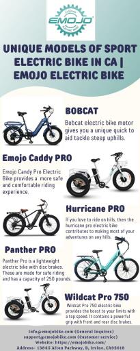 Unique Models Of Sport Electric Bike In CA | Emojo Electric Bike