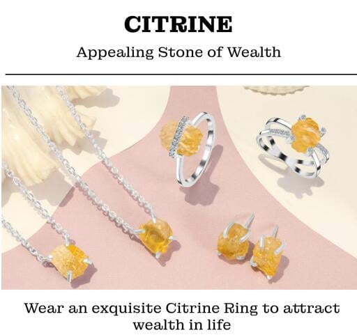 Shop Natural Citrine Ring and Jewelry at Best price