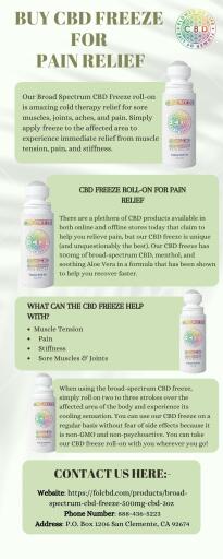 Online CBD Freeze For Pain Relief | Flower of Life CBD
