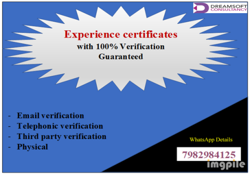 Experience certificate 14.06.2022