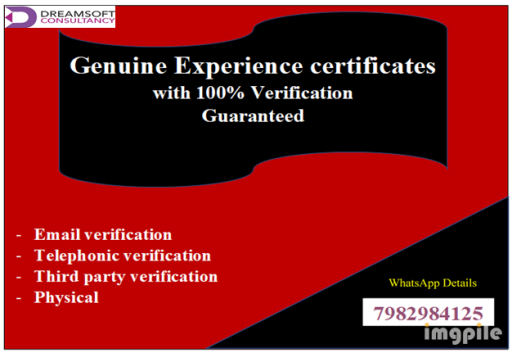 Genuine experience certificate 14.06.2022