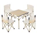 Portable Beach Table And Chair Leisure Folding Five-Piece Family Outing Camping Outdoor Camping Picn
