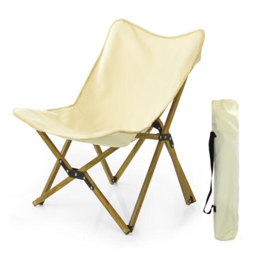 Outdoor Camping Leisure Beach Chair Portable Lightweight Folding Imitation Wood Grain Aluminum Alloy