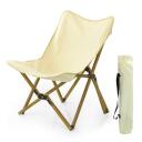 Outdoor Camping Leisure Beach Chair Portable Lightweight Folding Imitation Wood Grain Aluminum Alloy