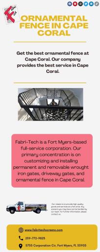 Ornamental Fence  Cape Coral | Fabri-Tech Screens