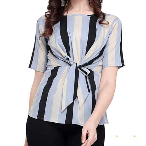 Womens front knot blouse