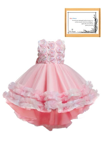 We Happy Unicorn Grils Party Dress Wedding Gown Fancy Birthday Princess Costume (1) (1)