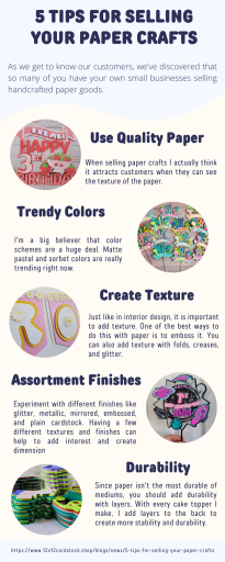 5 Tips for Selling Your Paper Crafts