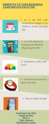 benefits of business loan EMI calculator