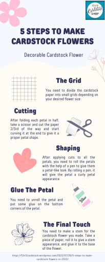 5 Steps To Make Cardstock Flowers