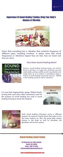 Importance Of Sound Healing Training Bring Your Body’s Balance of Vibration