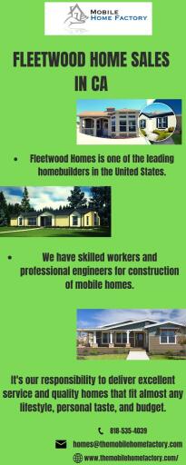 Affordable Homes - Fleetwood Home Sales CA
