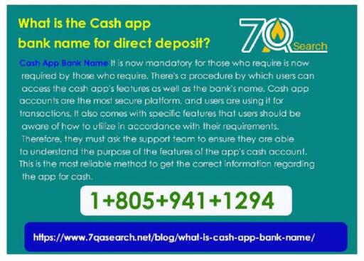 What is the Cash app bank name for direct deposit?