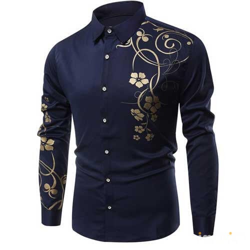 Mens-luxe-printed-blue-shirt