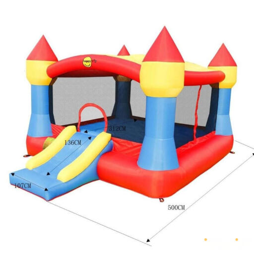happy hop outdoor happy hop castle bouncer w slide 30628196745384