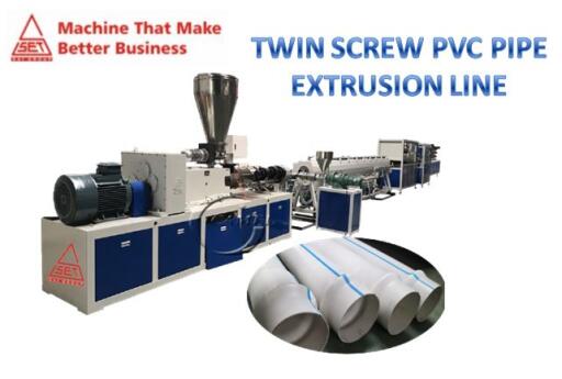 TWIN SCREW PVC PIPE EXTRUSION LINE