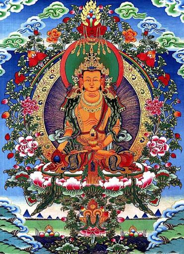 Buddha Weekly Ksitigarbha in Tibetan style Thangka Buddhism