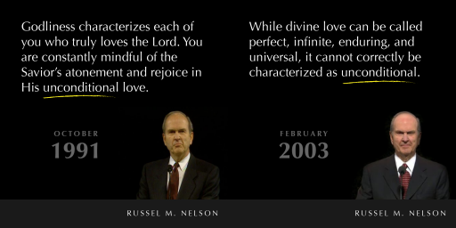 Unconditional Love Russel Nelson Quote Comparison