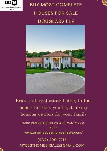 Choose Houses for Sale in Douglasville - Best Real Estate Option