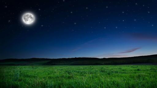 Lovely moonlight shining at night Fantasy Full Moon Night UHD 4K Wallpaper