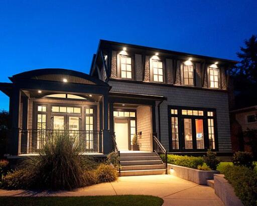 Beautiful West First House Exterior Romantic Night View
