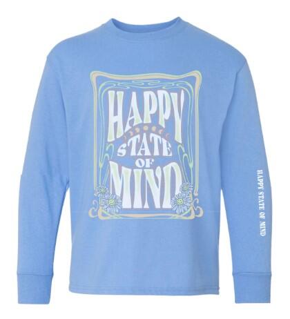 Girls Happy State of Mind Long Sleeve Tee
