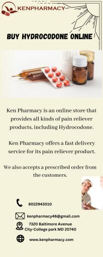 Buy Pain Relief Hydrocodone Online - Ken Pharmacy