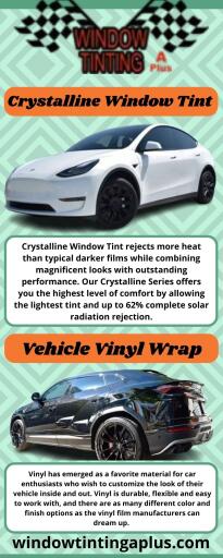Crystalline Window Tint For Solar Energy Rejection Applications