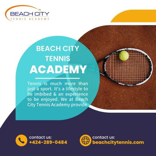 Get certified tennis lessons at the Beach City Tennis Academy