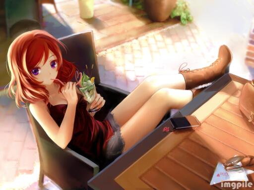Love live nishikino maki anime anime girls soft shading drink sunshine summer 3264x2448