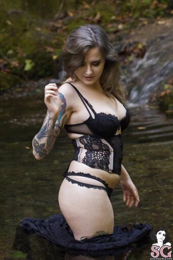 Removed the gown in the lake Suicide Girl Nyxana Spellbound