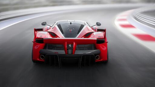 Ferrari fxxk red car race tracks motion blur bokeh 3840x2160