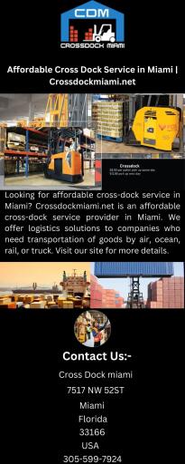 Affordable Cross Dock Service in Miami | Crossdockmiami.net