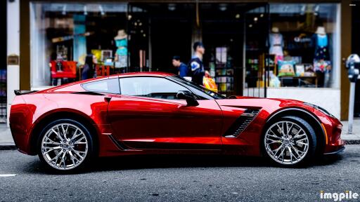 Red 2014 chevrolet corvette z06 on the street 3840x2160 car wallpaper