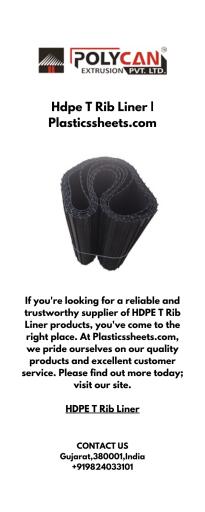 Hdpe T Rib Liner  Plasticssheets.com