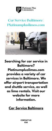 Car Service Baltimore  Platinumpluslimos.com