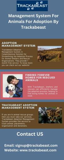 Management System For Animals For Adoption By Trackabeast