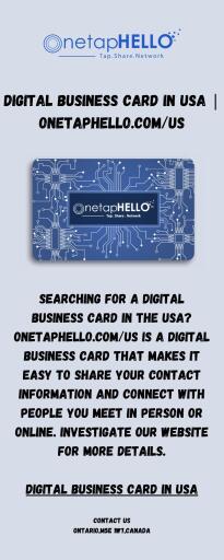 Digital Business Card in Usa  Onetaphello.comus