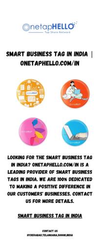 Smart Business Tag in India  Onetaphello.comin