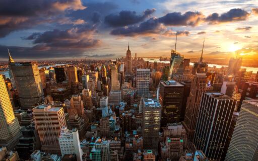 new york nyc cityaeYaeY dawn skyscrapers 3840x2400