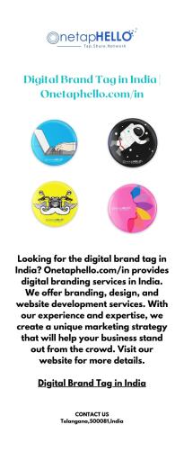 Digital Brand Tag in India  Onetaphello.comin