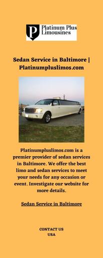 Sedan Service in Baltimore  Platinumpluslimos.com