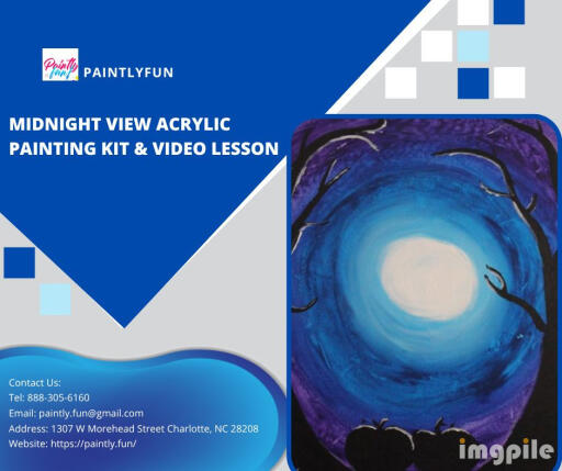 Buy Midnight View Acrylic Painting Kit & Video Lesson Online