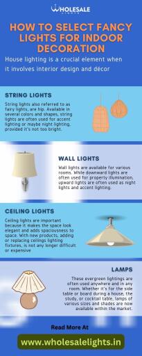 How to Select Fancy Lights for Indoor Decoration