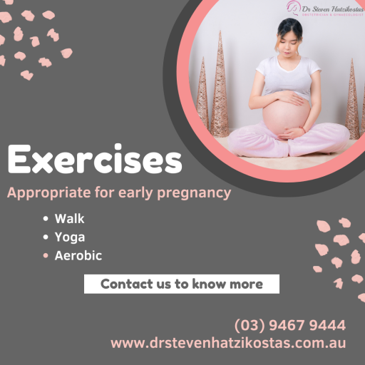 Exercises that are simple to perform during early pregnancy