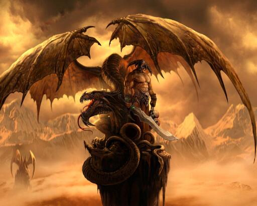 5120x4096 fantasy warrior warrior and dragon dragon 2407 download iphone online app retina wallpaper