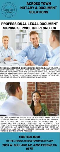 Professional Legal Document Signing Service In Fresno, CA