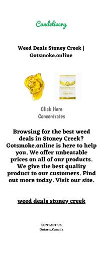 Weed Deals Stoney Creek  Gotsmoke.online