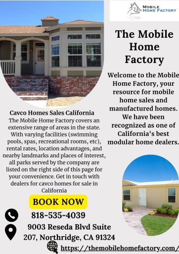 Top Dealer of Cavco Mobile Homes for Sales in California