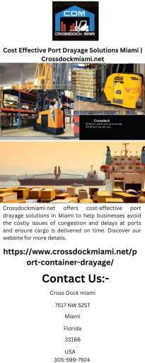 Cost Effective Port Drayage Solutions Miami | Crossdockmiami.net